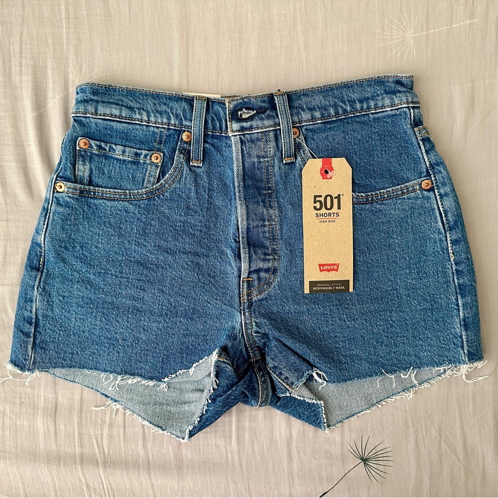 Levi's Women's Blue Denim Shorts
